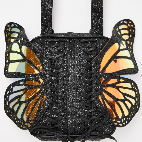 New Metemorphic 🦋Butterfly Black Glitter Backpack - Picture 3 of 9